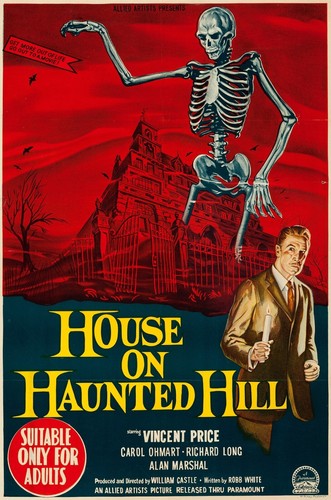 1959 The House On Haunted Hill Movie Poster 11X17 Vincent Price Carol ...