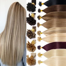 200G 200S Fusion Pre Bonded Keratin Nail U Tip Remy Human Hair Extensions THICK
