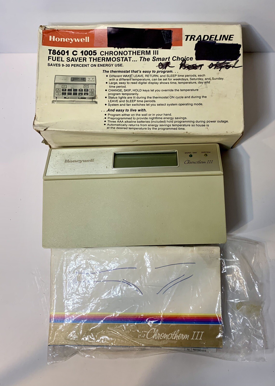 Honeywell Chronotherm III Programmable Thermostat T8601 C 1005 NEW Open Box eBay