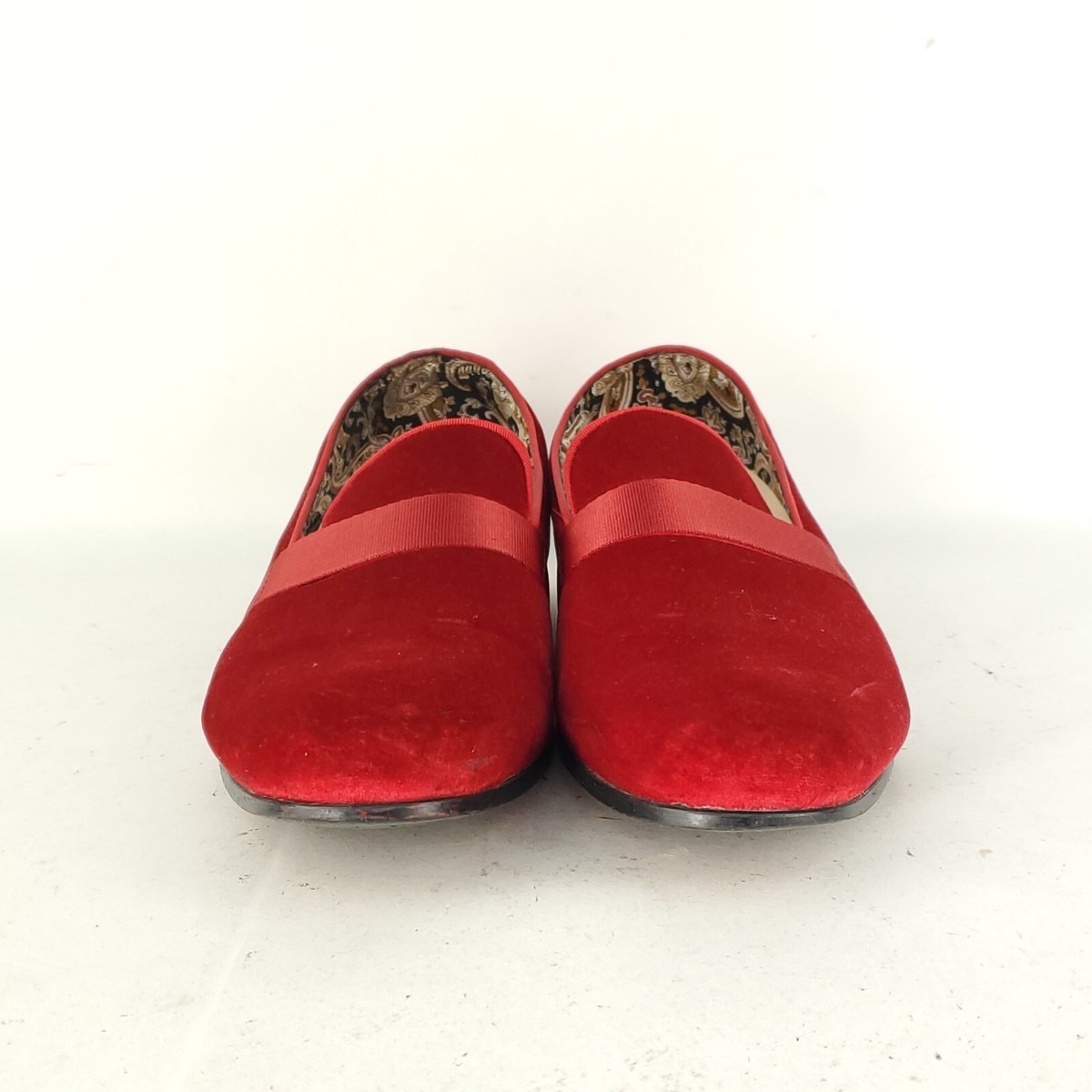 After Midnight Shoes Mens 13 Red Velvet Slip On Loafer Dress  display picture 1