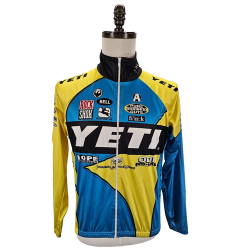 Maillot Cyclisme Vintage Giordana Homme XL, Bleu, 1/2 Zip, Fabriqué En Italie