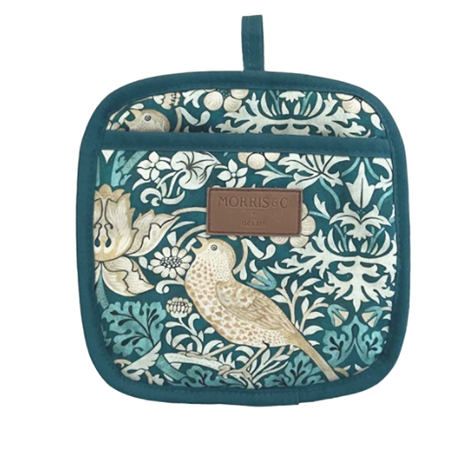 Morris & Co Strawberry Thief Pot Grab - Teal
