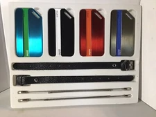 GOSTWO First Class Stainless Steel Luggage Tag Set Of 4. Item 1529. Very Nice