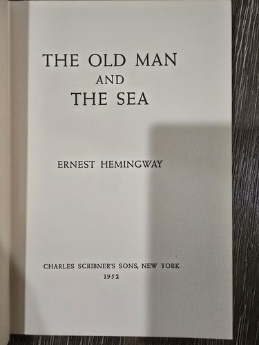 The Old Man And The Sea~Ernest Hemingway, 1st Ed, 2nd Printing~HC, Facsimile DJ - Picture 10 of 12