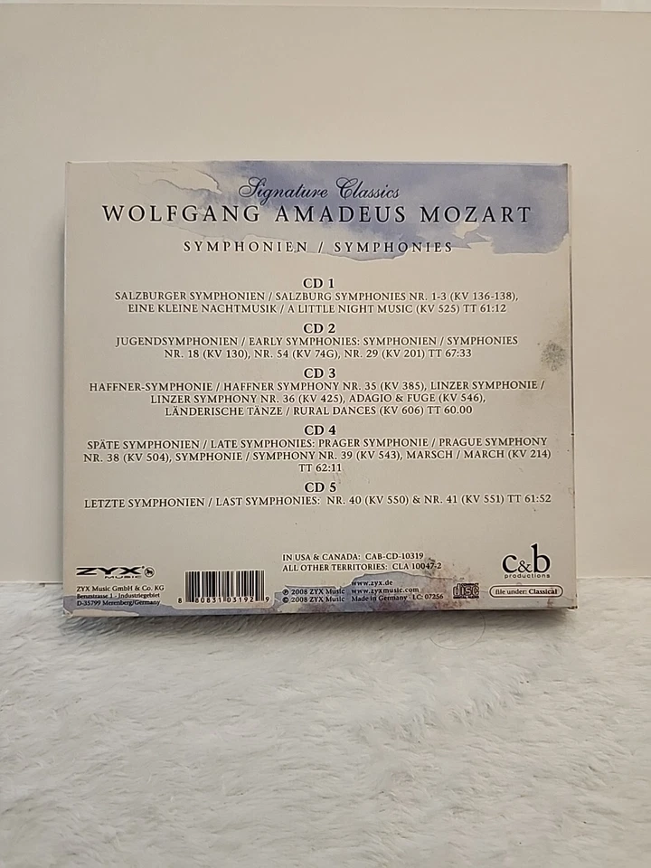 Signature Classics Symphonies Wolfgang Amadeus Mozart 5 CD COLLECTION Foto 2 de 4