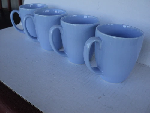 Corelle Coordinates Stoneware Coffee Mugs Cups 12oz Set Of 4 Blue