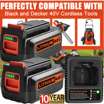 40V 2.0Ah for Black Decker 40 Volt Max Lithium Battery or Charger LBXR36 LBX2040