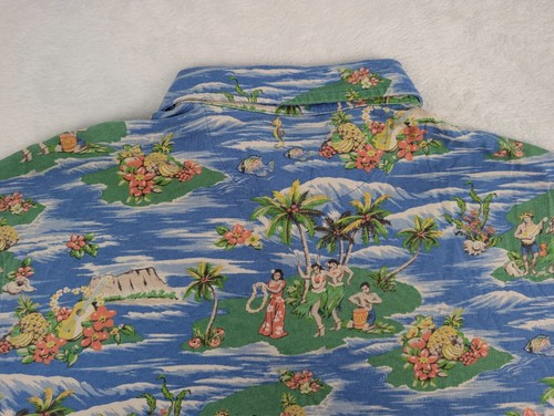 Polo Ralph Lauren Soft Classic Fit Hawaiian Print Polo Mens Medium Blue Pony - Picture 9 of 9