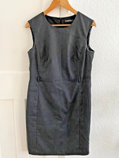 Esprit elegant work grey & white sleeveless dress / UK 14