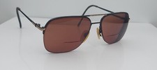 Vintage Charmant 401 Black Gold Pilot Half-Rim Sunglasses FRAMES ONLY Japan