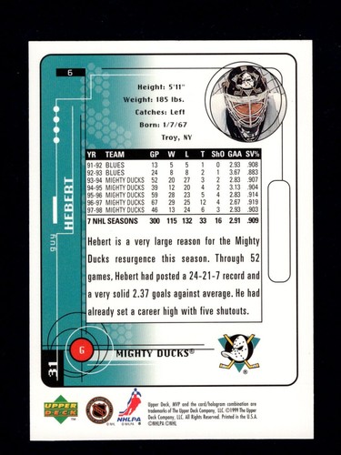 1998-99 Upper Deck MVP Base Hockey Cards You Pick Only $1 Each - Picture 9 of 363