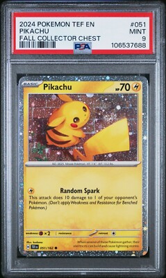 2024 Pokemon Pikachu 051/162 Temporal Forces Cosmos Holo PSA 9