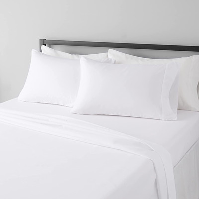 Amazon Basics Lightweight Super Soft Easy Care Microfiber 4-Piece Bed Sheet Set 
