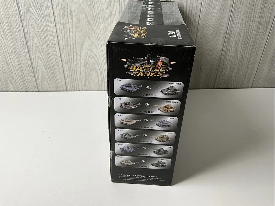 VS SET of 2 - Zegan 1/28 Interactive Battle Tanks RC Tiger 1 M1A2 IR Emitters - Image 4 of 4