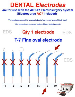 Bonart 1 ( T-7 )  DENTAL Electrode  - use with the ART-E1 Electrosurgery system
