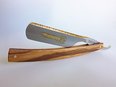 TIMOR G&F Rasiermesser 6/8 bester Carbonstahl Marblewood Gold Solingen Germany