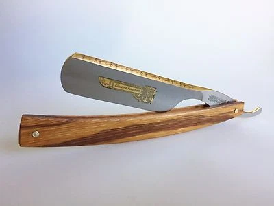 TIMOR G&F Rasiermesser 6/8 bester Carbonstahl Marblewood Gold Solingen Germany