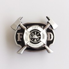 New Enamel Firefighter FD Cross Belt Buckle Gurtelschnalle also Stock in US