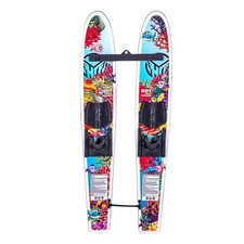 HO SPORTS Hot Shot Trainers Waterskis w/ Bar & Tow Rope
