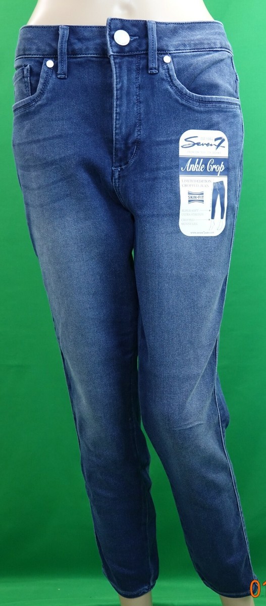Seven7 Ankle Crop Skin Fit High Rise Super Soft Stretch Jeans Size - Main Image