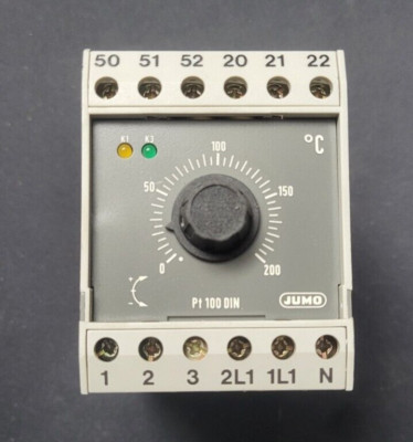 JUMO Regler HROw-54/lk3 PT100 5A/220VAC 4VA Art. 00313327 NEU in OVP 0-200°C