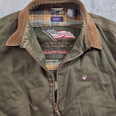 Gant Jacket Mens Peached Windbreaker 2XL Green Vintage Gant Jacket Mens Peached Windbreaker 2XL Green Vintage