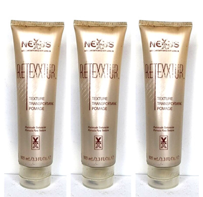 3 Nexxus RETEXXTUR TEXTURE TRANSFORMING POMADE 3.3 oz Each (131)