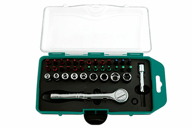 Set Di Chiavi A Bussola E Bit 38 Pezzi | 56048 Kamasa Nuovo