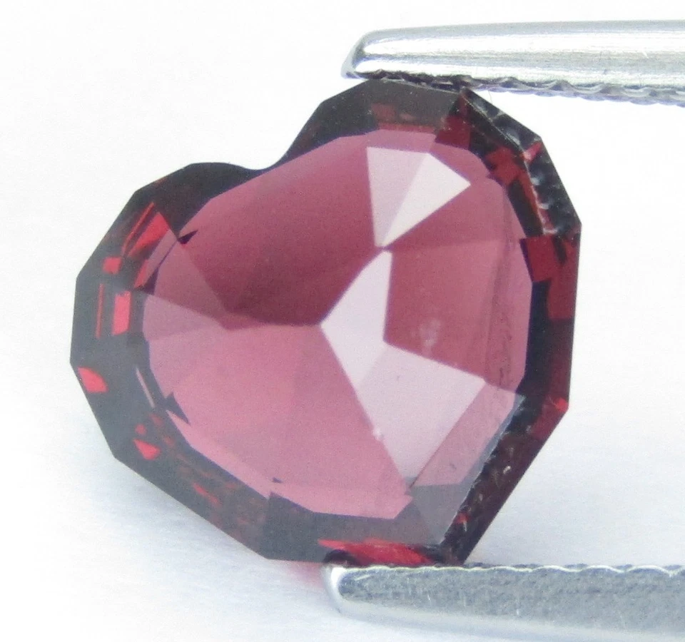 3,67 quilates clásico 100 % natural único rosa rodolita granate corazón corte de precisión Foto 3 de 4
