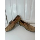 Sebago Docksides Men’s Tan Brown Boat Shoes Loafers Sz 12 Green Accent  — photo 2