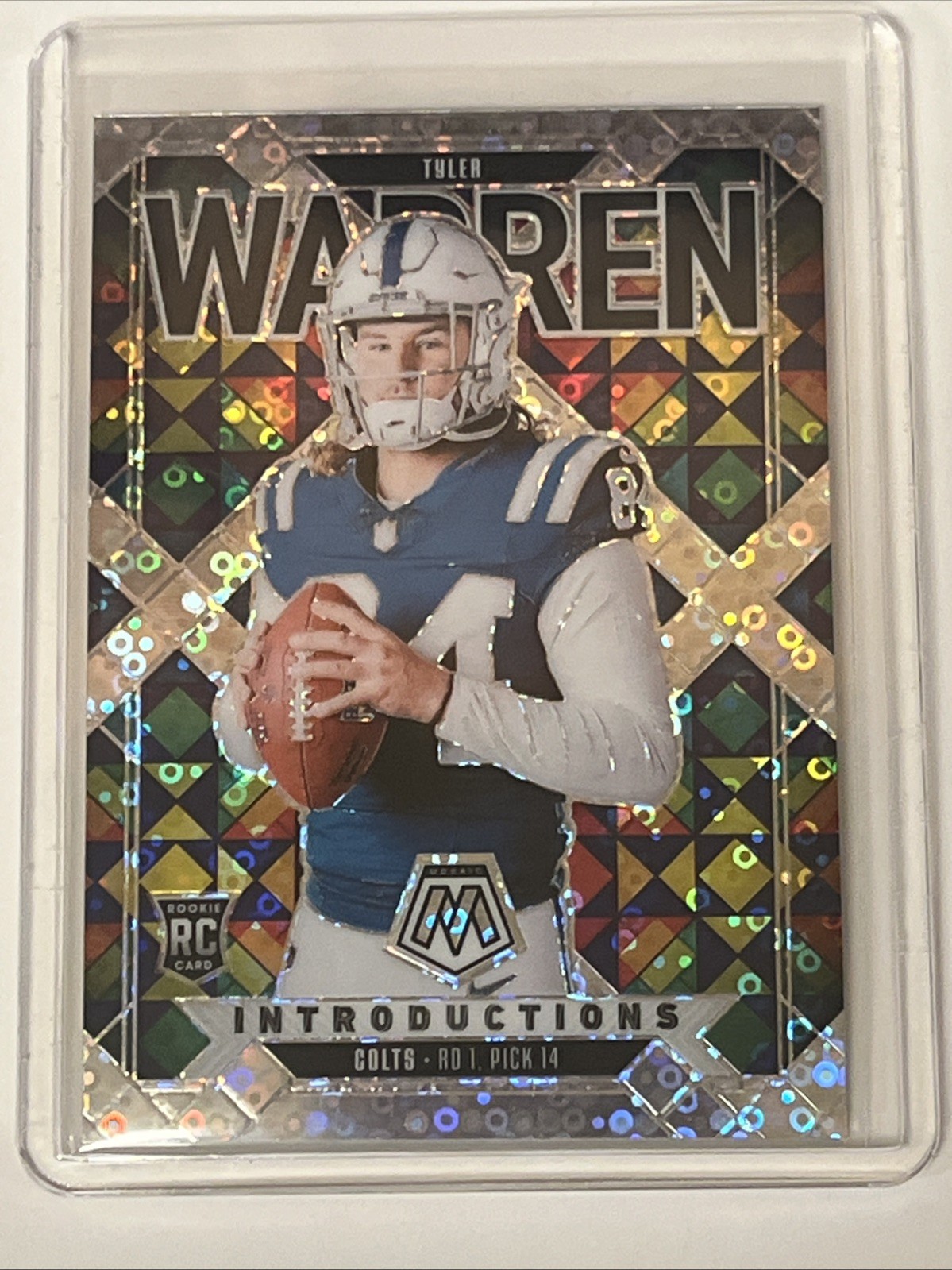 2025 Panini Mosaic Introductions No Huddle Tyler Warren #10 - Colts