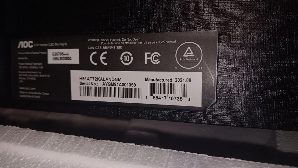 Aoc E2070sw - Image 3 of 4