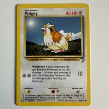 Pidgey 86/130 Base Set 2 Pokémon Card TCG WOTC 2000 Common LP Lightly Played