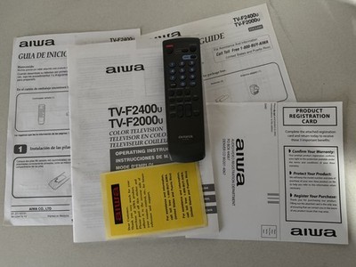Original Aiwa RC-ZVT24 Remote Controller Replacement TV-F2400 TV-F2400U Manual
