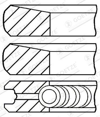 Kolbenringsatz Goetze Engine 08 443500 00 FÜR Mitsubishi-image