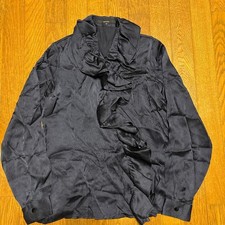 GUCCI Silk Frill Flower Casual Formal Dress Shirt F/S from Japan