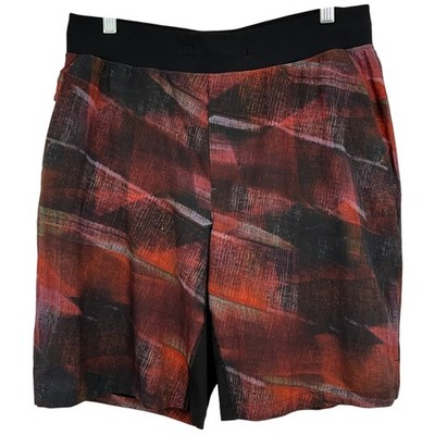 Lululemon T.H.E. Short *9'' Shadow Play Red Multi Men's Large Liner