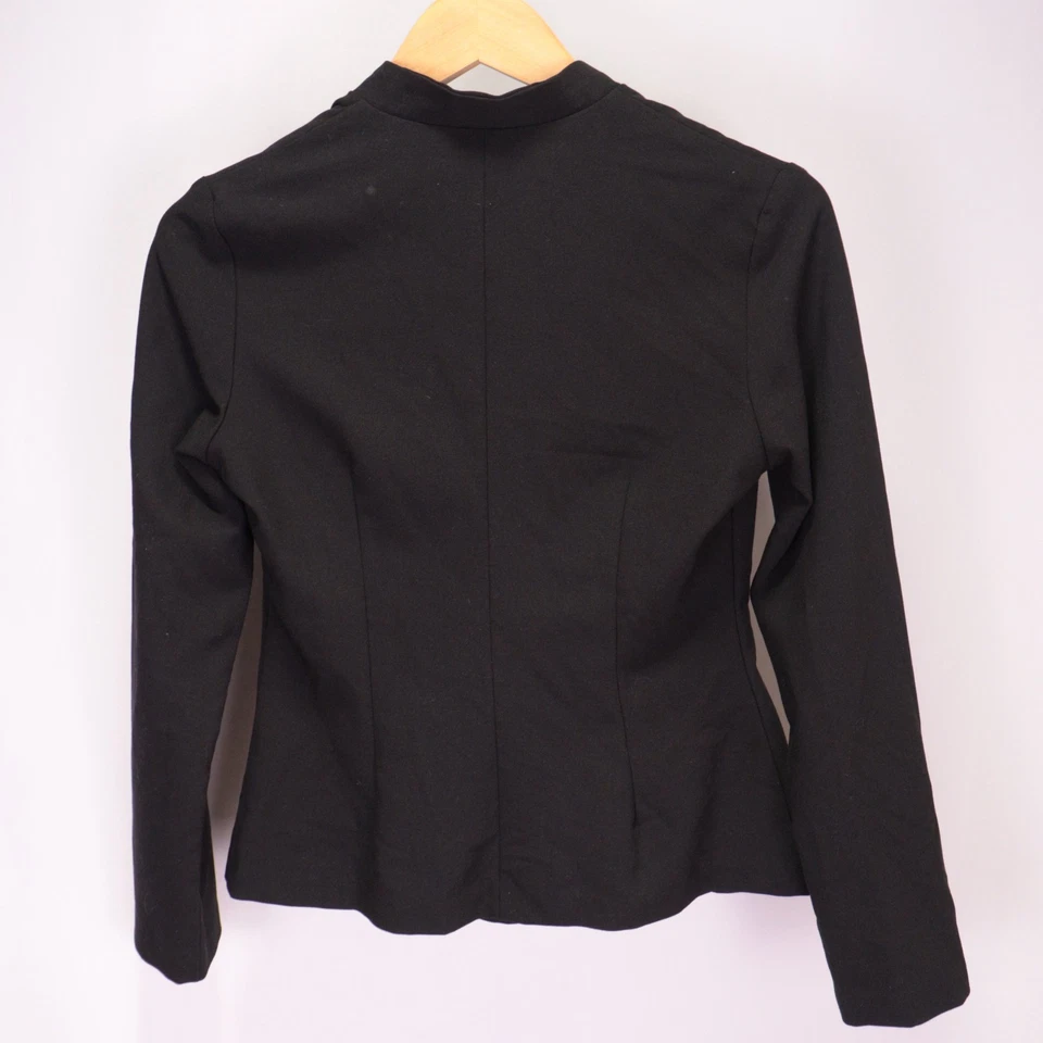 Chaqueta Blazer Frederick's Of Hollywood Negra Tapeta Asimétrica Talla 8 Hecha en EE. UU. Foto 3 de 4