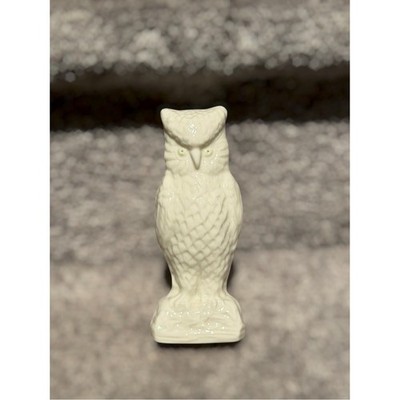 Belleek Ireland Vintage Owl Figurine Irish Porcelain Bird Collectible Statue