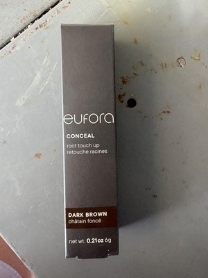 Eufora Conceal Root Touch Up Powder Dark Brown 0.21 Oz Temporary Hair Color
