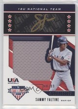 2019 USA Baseball Stars & Stripes Black Gold Jerseys 8/89 Trey Faltine Auto 03j5