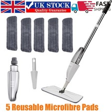 Spray Mop for Floor Cleaning 5 Reusable Microfibre Pads 550ml Water Bottle Tank