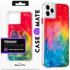 Official Case-Mate (iPhone 11 Pro 5.8") Case Watercolor Shockproof Cover Rainbow