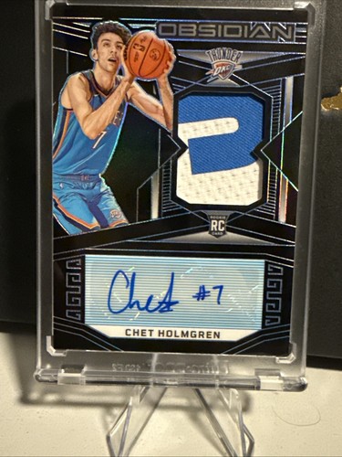 2022 Panini Obsidian Chet Holmgren RPA Blue Auto /16 - Bold Two-Color Patch! - 第 2/16 張圖片