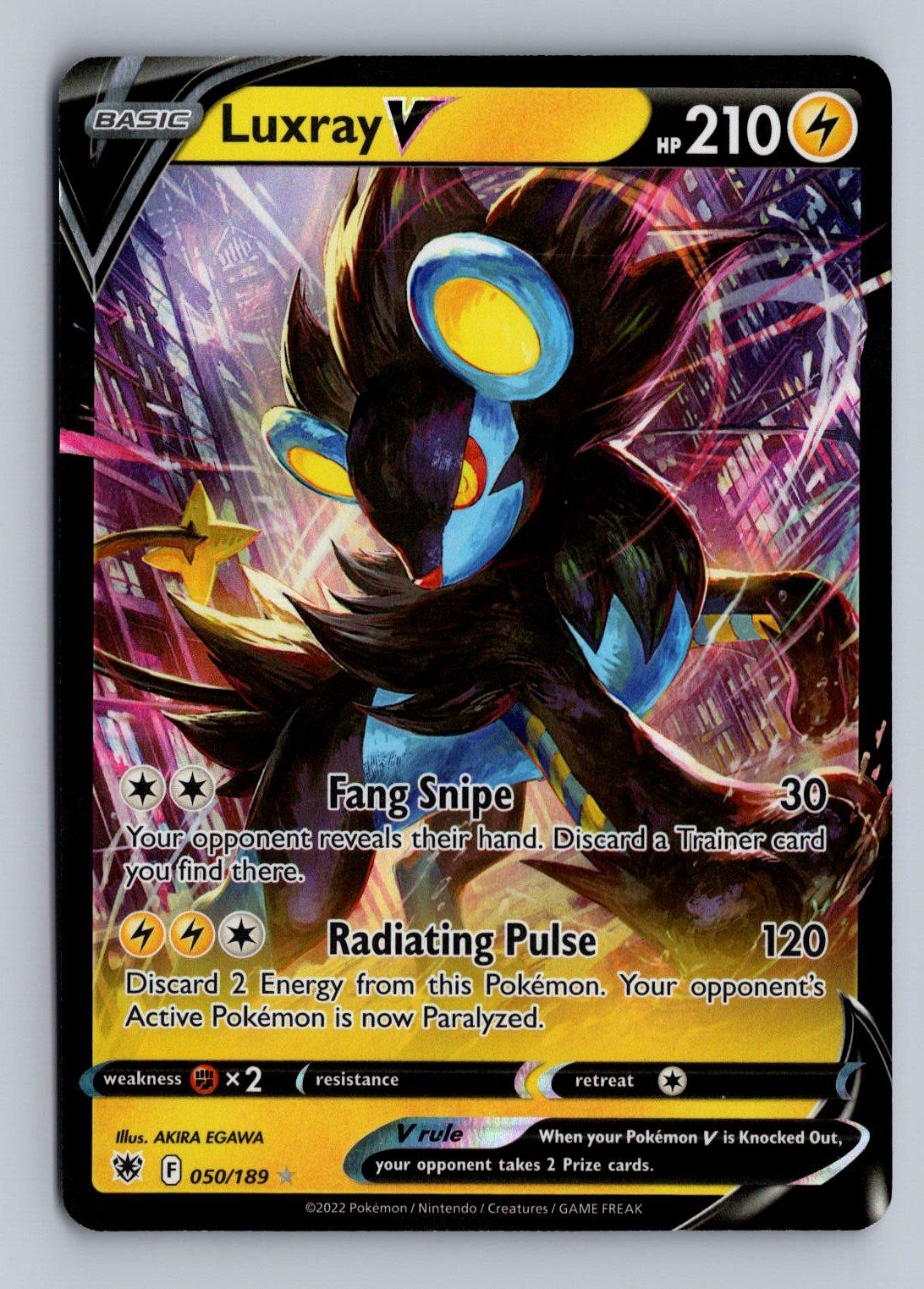 Luxray V 050/189 Holo V Rare Astral Radiance Pokemon Near Mint