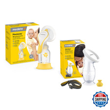 Medela Perfect Pair Harmony Manual Breast Pump  Silicone Breast Milk Collector