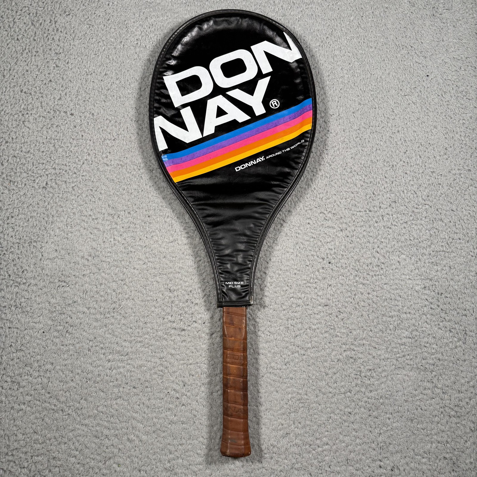 Vintage Donnay Mid 25 Graphite Tennis Racquet 4 5/8 Grip Belgium Black Cover