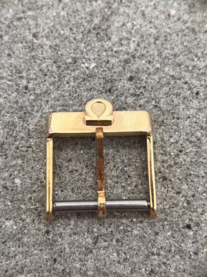 #1711 ORIGINAL OMEGA 14mm DORNSCHLIEßE SCHLIEßE BUCKLE VINTAGE GOLD UNISEX
