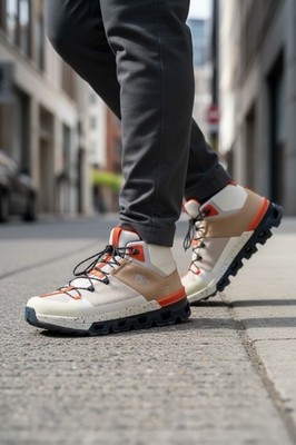On Cloud Cloudtrax Ivory Chai Orange Men's Camping Hiking Shoes Size 9.5