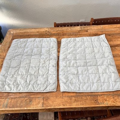 Quince Linen Quilt Pillow Shams Gray 20'' x 26''
